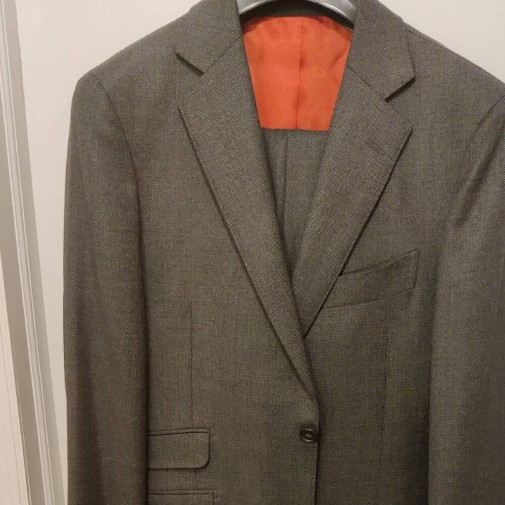 Suitsupply 36S 30 grey Sienna ticket pocket slim fit 100% wool working cuffs